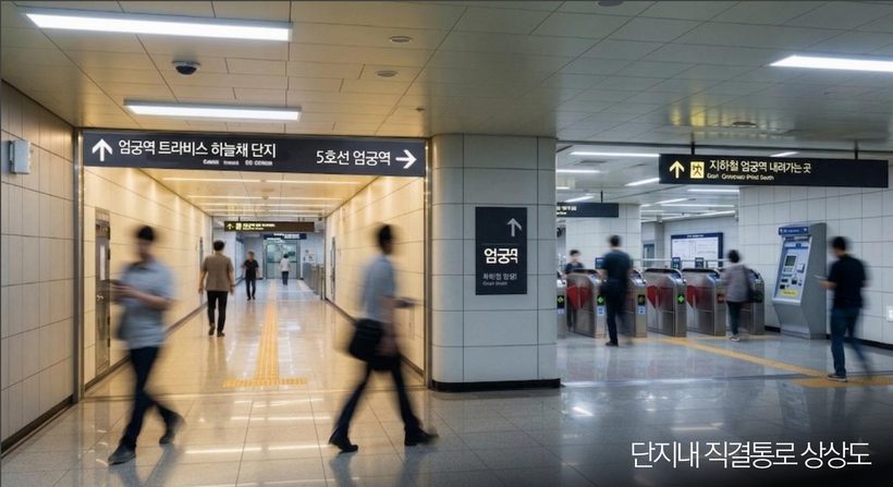 단지 지하로 바로 연결되는 직통 역세권
